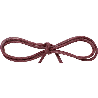 Waxed Cotton Thin Round Dress Laces 12 Pack - Burgundy (12 Pair Pack) Shoelaces from Shoelaces Express