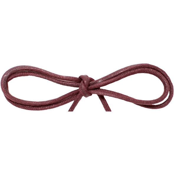 Wholesale Waxed Cotton Thin Round Dress Laces 1/8" - Burgundy (12 Pair Pack) Shoelaces from Shoelaces Express