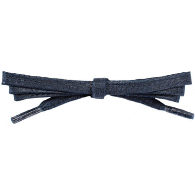 Waxed Cotton Flat Dress Laces - Navy (2 Pair Pack) Shoelaces from Shoelaces Express