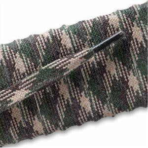 Flat Waxed Boot Laces - Camouflage (2 Pair Pack) Shoelaces from Shoelaces Express