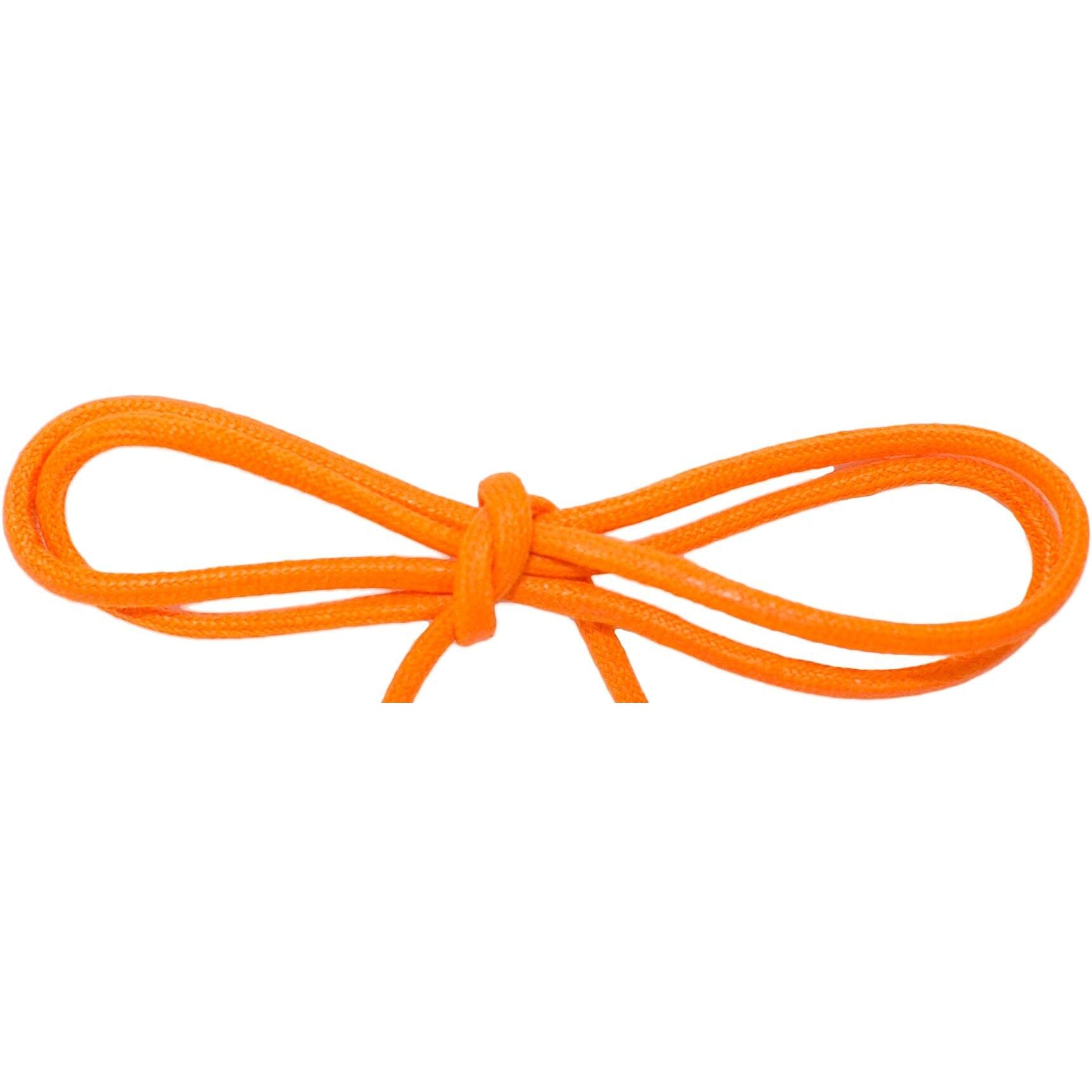 Waxed Cotton Thin Round Dress Laces Custom Length with Tip - Fire Orange (1 Pair Pack) Shoelaces | Unisex By Shoelaces Express