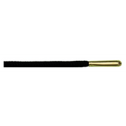 Round Black Laces with Gold Metal Tip (1 Pair Pack) Shoelaces from Shoelaces Express