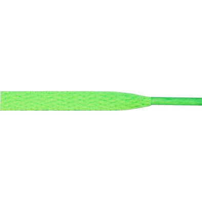 Wholesale Athletic Flat 5/16" - Neon Green (12 Pair Pack) Shoelaces from Shoelaces Express