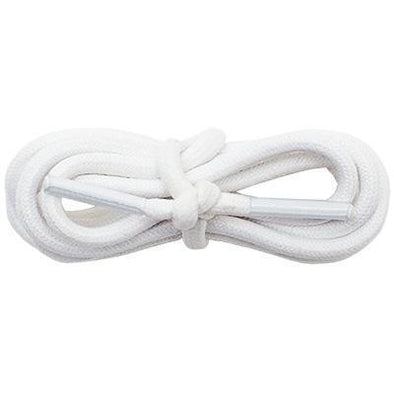 Wholesale Waxed Cotton Round 3/16" - White (12 Pair Pack) Shoelaces from Shoelaces Express