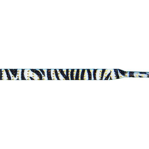 Glitter 3/8" Flat Laces - Zebra (1 Pair Pack) Shoelaces from Shoelaces Express