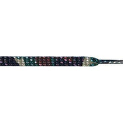 Glitter 1/4" Flat Laces - Olive Green Camouflage (1 Pair Pack) Shoelaces from Shoelaces Express