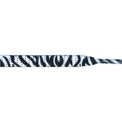 Glitter Flat 3/8" - Zebra (12 Pair Pack) Shoelaces from Shoelaces Express
