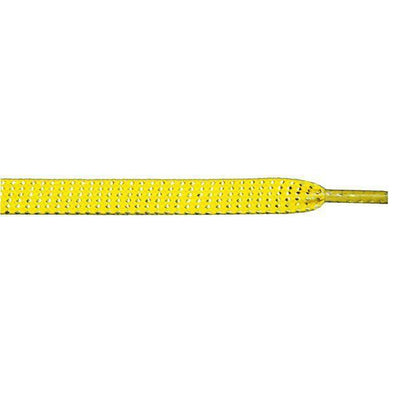 Glitter Flat 3/8" - Neon Yellow (12 Pair Pack) Shoelaces from Shoelaces Express
