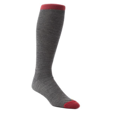 Hook + Albert Merino Over-the-Calf Wool Socks - Light Gray (1 Pair Pack) Shoelaces from Shoelaces Express