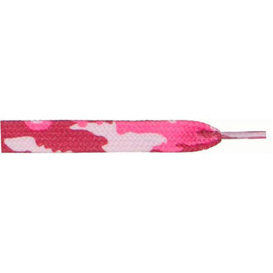 Printed 3/8" Flat Laces - Pink Camouflage (1 Pair Pack) Shoelaces from Shoelaces Express