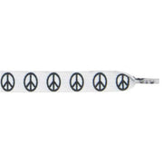Printed Flat 3/8" - Peace Sign (12 Pair Pack) Shoelaces from Shoelaces Express