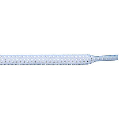 Wholesale Tubular Glitter 5/16" - White (12 Pair Pack) Shoelaces from Shoelaces Express