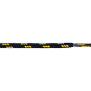 Round Dual Tone 3/16" - Black/Yellow (12 Pair Pack) Shoelaces from Shoelaces Express