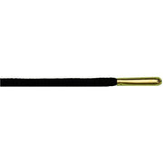 Wholesale Round with Metal Tip - Black/Gold Tip (12 Pair Pack) Shoelaces from Shoelaces Express
