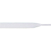 Skateboard Flat 1/2" - White (12 Pair Pack) Shoelaces from Shoelaces Express