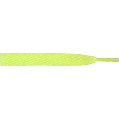 Wholesale Skateboard Flat 1/2" - Neon Yellow (12 Pair Pack) Shoelaces from Shoelaces Express