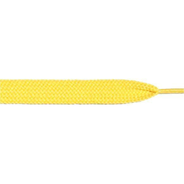 Wholesale Thick Flat 3/4" - Yellow (12 Pair Pack) Shoelaces from Shoelaces Express