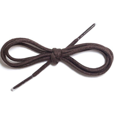 Waxed Cotton Dress Round 1/8" - Brown (12 Pair Pack) Shoelaces from Shoelaces Express