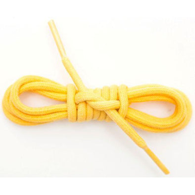 Waxed Cotton Round Laces Custom Length with Tip - Gold (1 Pair Pack) Shoelaces from Shoelaces Express