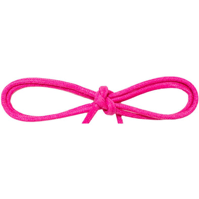 Wholesale Waxed Cotton Thin Round Dress Laces 1/8" - Hot Pink (12 Pair Pack) Shoelaces from Shoelaces Express