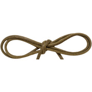 Waxed Cotton Thin Round Dress Laces Custom Length with Tip - Olive Green (1 Pair Pack) Shoelaces from Shoelaces Express