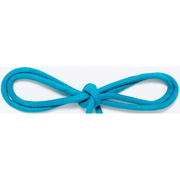 Waxed Cotton Thin Round 1/8" Dress Laces - Turquoise (2 Pair Pack) Shoelaces from Shoelaces Express