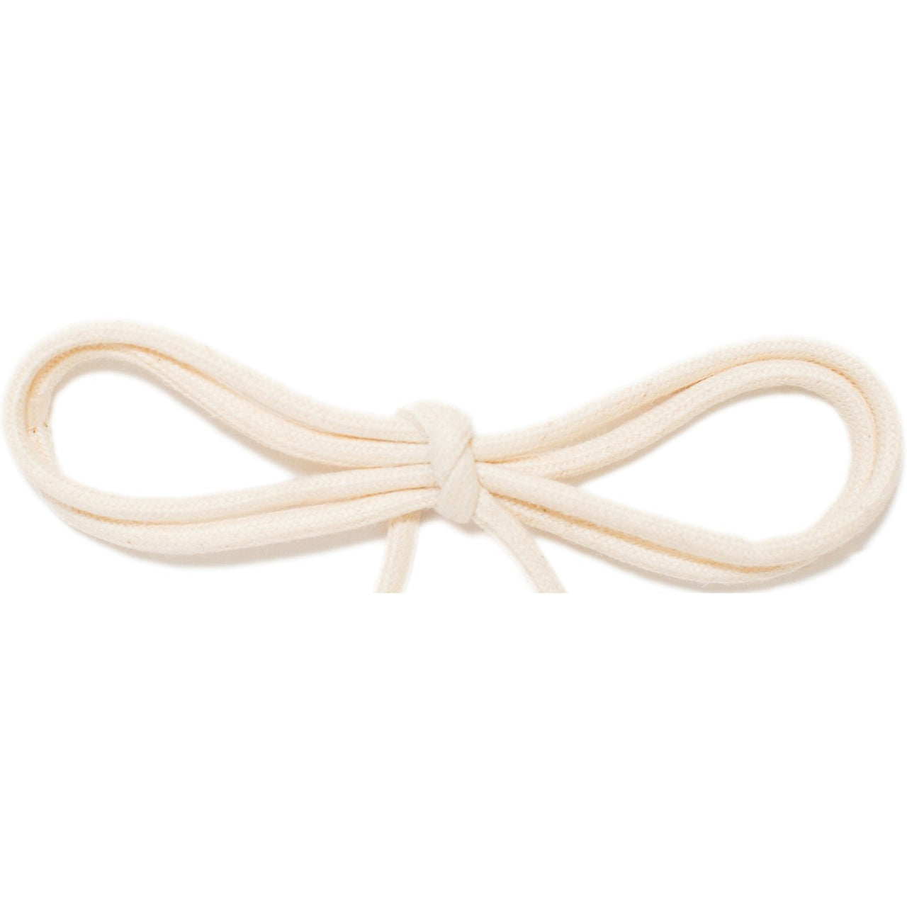 Wholesale Waxed Cotton Thin Round Dress Laces 1/8" - Natural White (12 Pair Pack) Shoelaces from Shoelaces Express