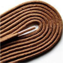 Fashion Thin Round Dress 1/8" Laces Custom Length with Tip - Light Brown (1 Pair Pack) Shoelaces from Shoelaces Express