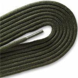 Fashion Thin Round Dress 1/8" Laces Custom Length with Tip - Olive Green (1 Pair Pack) Shoelaces from Shoelaces Express