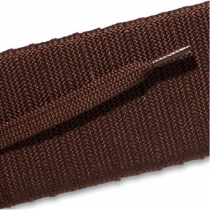 Fashion Athletic Flat Laces Custom Length with Tip - Brown (1 Pair Pack) Shoelaces