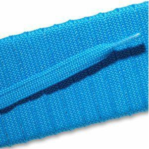 Fashion Athletic Flat Laces Custom Length with Tip - Neon Blue (1 Pair Pack) Shoelaces from Shoelaces Express