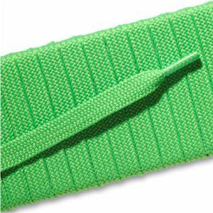 Fashion Athletic Flat Laces Custom Length with Tip - Neon Green (1 Pair Pack) Shoelaces from Shoelaces Express