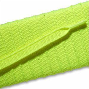 Fashion Athletic Flat Laces Custom Length with Tip - Neon Yellow (1 Pair Pack) Shoelaces from Shoelaces Express
