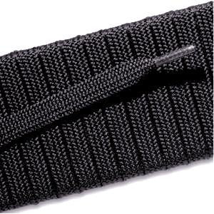 Fashion Athletic Flat Laces - Black (2 Pair Pack) Shoelaces from Shoelaces Express