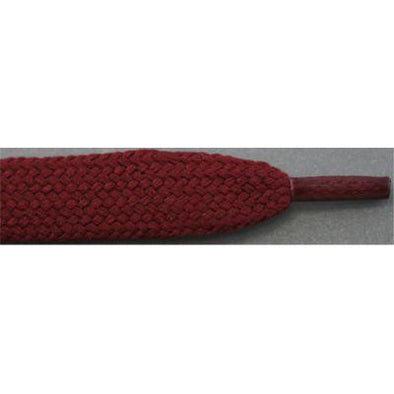 1/2" Wide Flat Tubular Athletic Laces - Maroon (2 Pair Pack) Shoelaces from Shoelaces Express