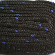 Poly Hockey Laces - Black/Royal Blue (2 Pair Pack) Shoelaces from Shoelaces Express