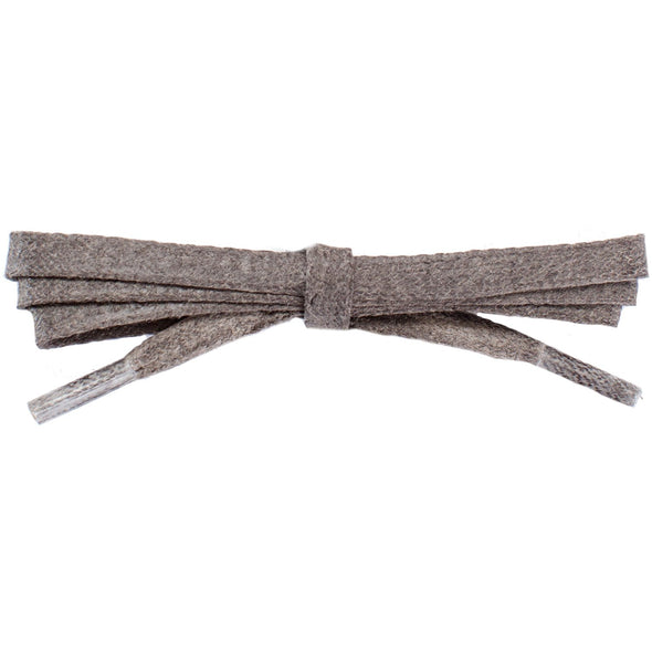 Waxed Cotton Flat Dress Laces - Taupe (2 Pair Pack) Shoelaces from Shoelaces Express