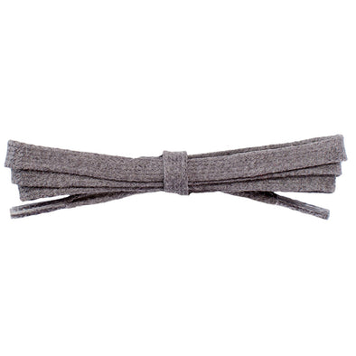 Waxed Cotton Flat Dress Laces 12 Pack - Dark Gray (12 Pair Pack) Shoelaces from Shoelaces Express