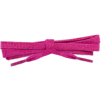 Wholesale Waxed Cotton Flat Dress Laces 1/4" - Fuchsia Red (12 Pair Pack) Shoelaces from Shoelaces Express
