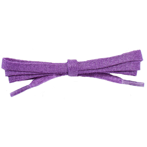 Wholesale Waxed Cotton Flat Dress Laces 1/4" - Pansy Purple (12 Pair Pack) Shoelaces from Shoelaces Express