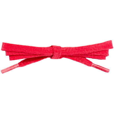 Wholesale Waxed Cotton Flat Dress Laces 1/4" - Red (12 Pair Pack) Shoelaces from Shoelaces Express