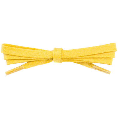Waxed Cotton Flat Dress Laces - Yellow (2 Pair Pack) Shoelaces from Shoelaces Express