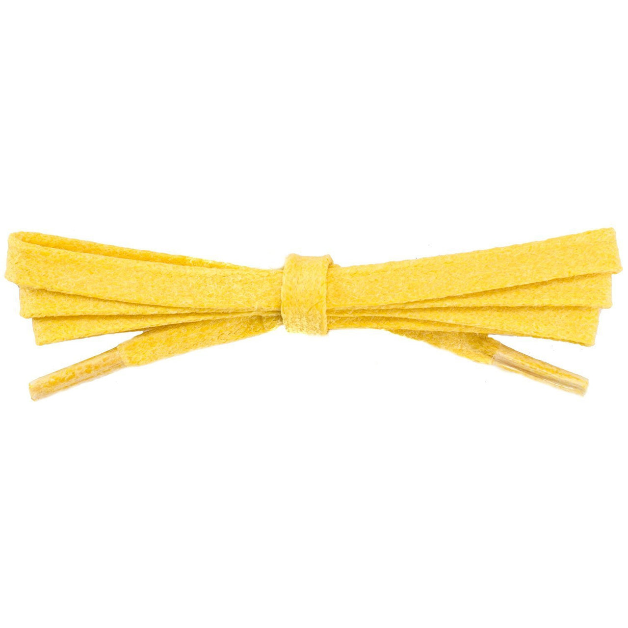 Wholesale Waxed Cotton Flat Dress Laces 1/4" - Yellow (12 Pair Pack) Shoelaces from Shoelaces Express