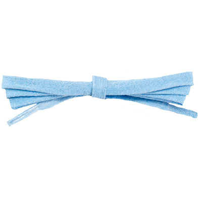 Wholesale Waxed Cotton Flat Dress Laces 1/4" - Light Blue (12 Pair Pack) Shoelaces from Shoelaces Express