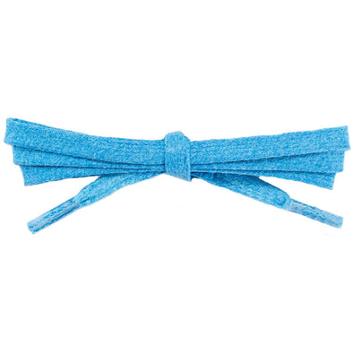 Waxed Cotton Flat Dress Laces - Neon Blue (2 Pair Pack) Shoelaces from Shoelaces Express