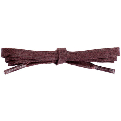 Wholesale Waxed Cotton Flat Dress Laces 1/4" - Burgundy (12 Pair Pack) Shoelaces from Shoelaces Express