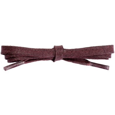 Waxed Cotton Flat Dress Laces 12 Pack - Burgundy (12 Pair Pack) Shoelaces from Shoelaces Express
