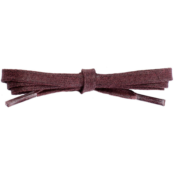 Waxed Cotton Flat Dress Laces - Burgundy (2 Pair Pack) Shoelaces from Shoelaces Express