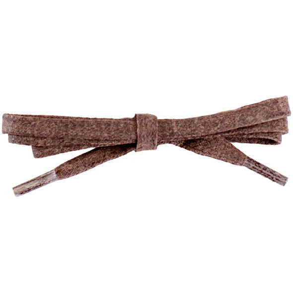 Waxed Cotton Flat Dress Laces - Brown (2 Pair Pack) Shoelaces from Shoelaces Express