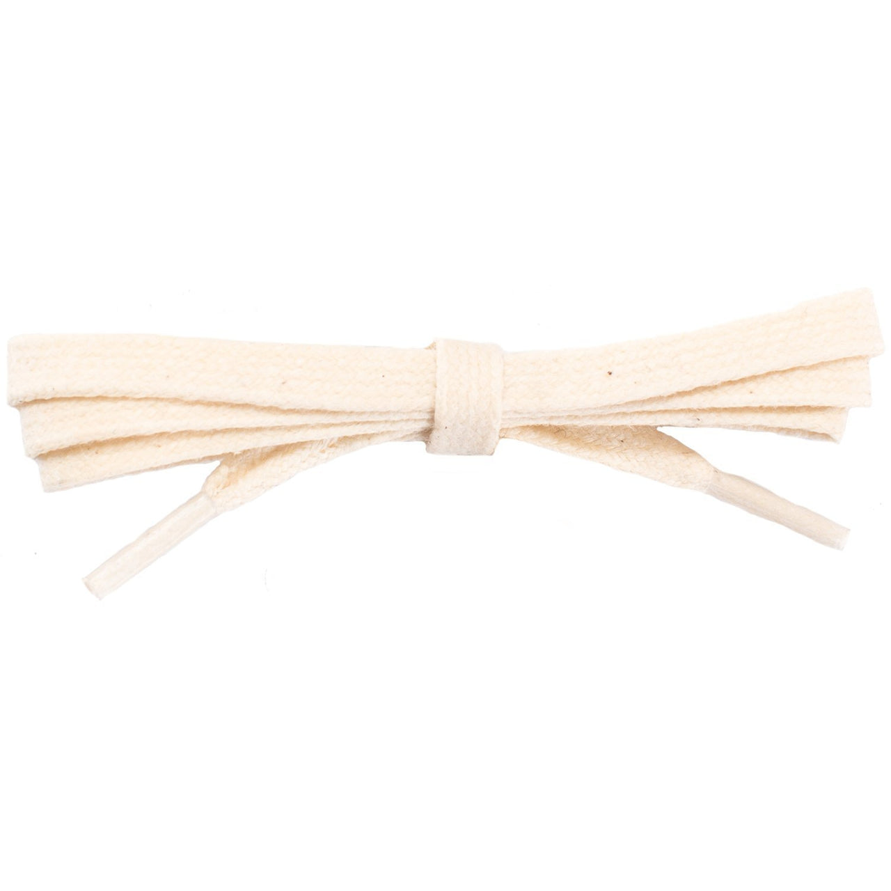 Wholesale Waxed Cotton Flat Dress Laces 1/4" - Natural White (12 Pair Pack) Shoelaces from Shoelaces Express